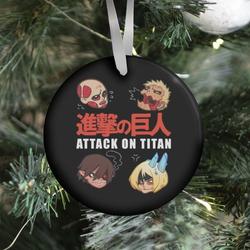 Movie Music Attack On Titan Heads Ornament Perfect And Unique Gifts For Family On Christmas Holiday