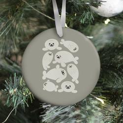 Baby Seals Pattern Study Ornament Perfect And Unique Gifts For Family On Christmas Holiday