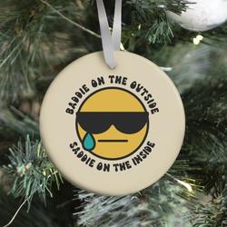 Baddie On the Outside, Saddie On the Inside Ornament Perfect And Unique Gifts For Family On Christmas