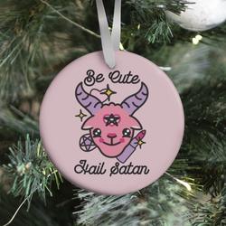 Movie Music Be Cute, Hail Satan Ornament Perfect And Unique Gifts For Family On Christmas Holiday