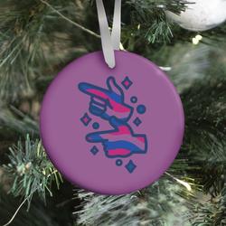 Bisexual Pride Finger Guns Ornament Perfect And Unique Gifts For Family On Christmas Holiday