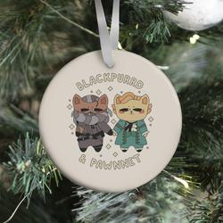 Blackpurrd & Pawnnet (Cat Blackbeard & Cat Bonnet) Ornament Perfect And Unique Gifts For Family On Christmas