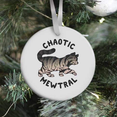 Chaotic Mewtral (Chaotic Neutral Cat) Ornament Perfect And Unique Gifts For Family On Christmas