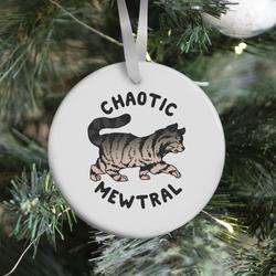 Chaotic Mewtral (Chaotic Neutral Cat) Ornament Perfect And Unique Gifts For Family On Christmas