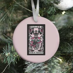 Creepy Cute Tarot: Queen of Pentacles Baba Yaga Ornament Perfect And Unique Gifts For Family On Christmas