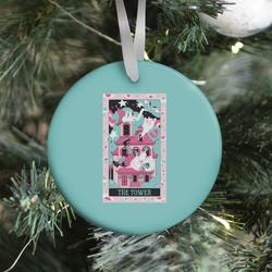 Creepy Cute Tarots: The Tower Haunted House Ornament Perfect And Unique Gifts For Family On Christmas