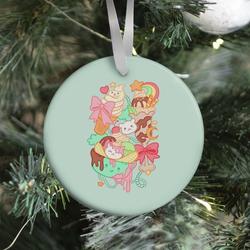 Cute Cat Sundae & Kawaii Ice Cream Ornament Perfect And Unique Gifts For Family On Christmas