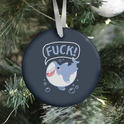 Movie Music Cute Shark Says F***! Ornament Perfect And Unique Gifts For Family On Christmas Holiday