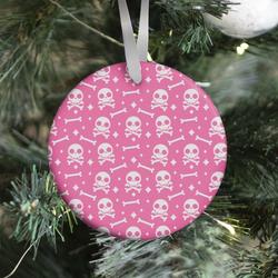 Cute Skull N' Bones Pattern (Pink) Ornament Perfect And Unique Gifts For Family On Christmas