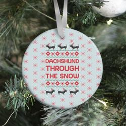 Dachshund Through The Snow Ornament Perfect And Unique Gifts For Family On Christmas Holiday