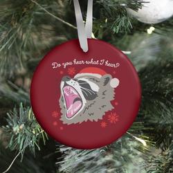 Do You Hear What I Hear? Screaming Raccoon Ornament Perfect And Unique Gifts For Family On Christmas