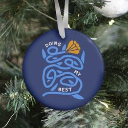 Doing My Best (Tangled Flower) Ornament Perfect And Unique Gifts For Family On Christmas Holiday