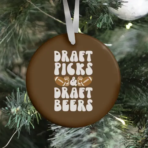 Draft Picks & Draft Beers Ornament Perfect And Unique Gifts For Family On Christmas Holiday