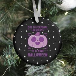 Due To Personal Reasons It Is Now Halloween Pumpkin (Purple) Ornament Perfect And Unique Gifts For Family On Christmas