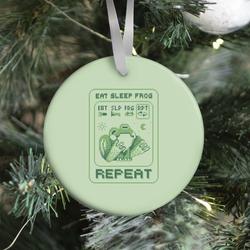 EAT, SLEEP, FROG, REPEAT Ornament Perfect And Unique Gifts For Family On Christmas Holiday
