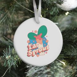 Far Sprout Groovy Plant Sprout Ornament Perfect And Unique Gifts For Family On Christmas Holiday