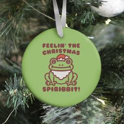 Feelin' The Christmas Spiribbit Ornament Perfect And Unique Gifts For Family On Christmas Holiday
