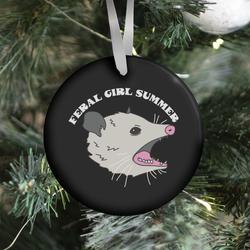 Feral Girl Summer Opossum Ornament Perfect And Unique Gifts For Family On Christmas Holiday