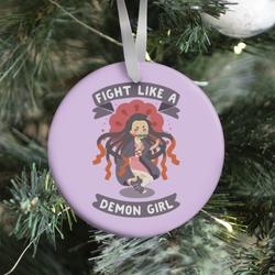 Fight Like a Demon Girl Nezuko Ornament Perfect And Unique Gifts For Family On Christmas Holiday