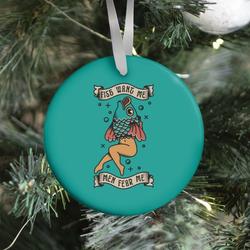 Fish Want Me Men Fear Me Reverse Mermaid Ornament Perfect And Unique Gifts For Family On Christmas