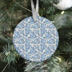 Floral Penis Pattern Blue Ornament Perfect And Unique Gifts For Family On Christmas Holiday