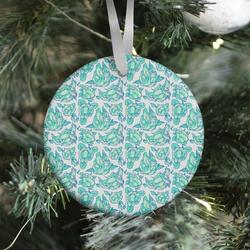 Floral Penis Pattern Teal Ornament Perfect And Unique Gifts For Family On Christmas Holiday