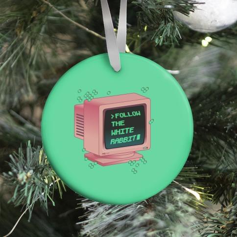 Movie Music Follow The White Rabbit Ornament Perfect And Unique Gifts For Family On Christmas Holiday