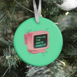 Movie Music Follow The White Rabbit Ornament Perfect And Unique Gifts For Family On Christmas Holiday