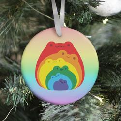 Frogs In Frogs In Frogs Rainbow Ornament Perfect And Unique Gifts For Family On Christmas Holiday