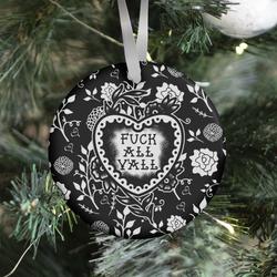 F*** All Y'all Old School Tattoo Ornament Perfect And Unique Gifts For Family On Christmas Holiday
