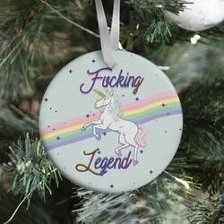 F***ing Legend (Unicorn) Ornament Perfect And Unique Gifts For Family On Christmas Holiday