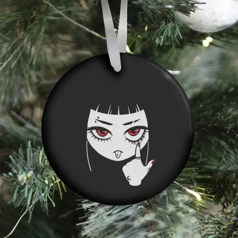 Movie Music Goth Girl (face only) Ornament Perfect And Unique Gifts For Family On Christmas Holiday