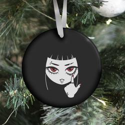 Movie Music Goth Girl (face only) Ornament Perfect And Unique Gifts For Family On Christmas Holiday
