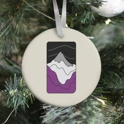 Groovy Pride Flag Landscapes: Ace Flag Ornament Perfect And Unique Gifts For Family On Christmas