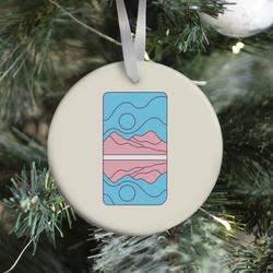 Groovy Pride Flag Landscapes: Trans Flag Ornament Perfect And Unique Gifts For Family On Christmas