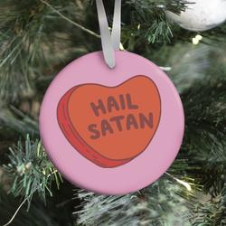 Hail Satan Conversation Heart Valentine's Parody Ornament Perfect And Unique Gifts For Family On Christmas