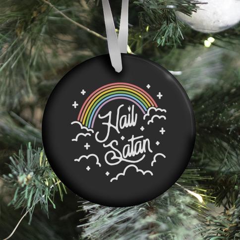 Movie Music Hail Satan Rainbow Ornament Perfect And Unique Gifts For Family On Christmas Holiday