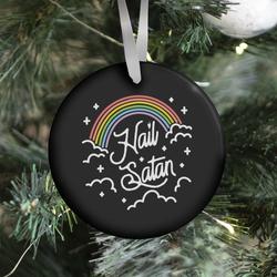 Movie Music Hail Satan Rainbow Ornament Perfect And Unique Gifts For Family On Christmas Holiday