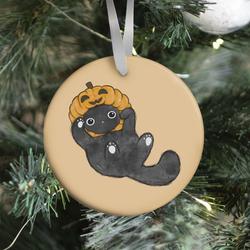 Movie Music Halloween Pumpkin Cat Ornament Perfect And Unique Gifts For Family On Christmas Holiday