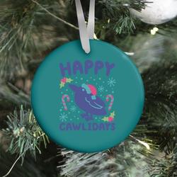 Happy Cawlidays Crow Holiday Parody Ornament Perfect And Unique Gifts For Family On Christmas