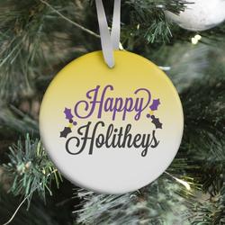 Happy Holitheys! Non-binary Holiday Ornament Perfect And Unique Gifts For Family On Christmas