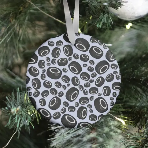 Movie Music Hockey Pucks Pattern Ornament Perfect And Unique Gifts For Family On Christmas Holiday