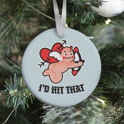 I'd Hit That (Devil Cupid) Ornament Perfect And Unique Gifts For Family On Christmas Holiday