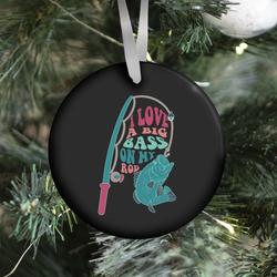 I Love a Big Bass on My Rod Ornament Perfect And Unique Gifts For Family On Christmas Holiday