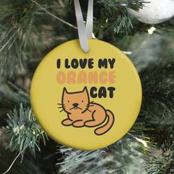 Movie Music I Love My Orange Cat Ornament Perfect And Unique Gifts For Family On Christmas Holiday