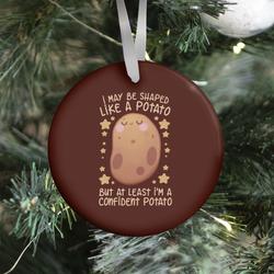 Movie Music I'm A Confident Potato Ornament Perfect And Unique Gifts For Family On Christmas Holiday