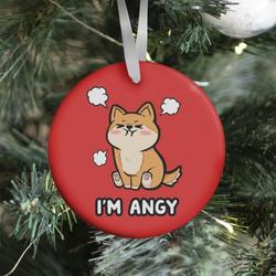 I'm Angy Shiba Inu (red) Ornament Perfect And Unique Gifts For Family On Christmas Holiday