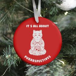 It's All About Purrrspectives (red) Ornament Perfect And Unique Gifts For Family On Christmas