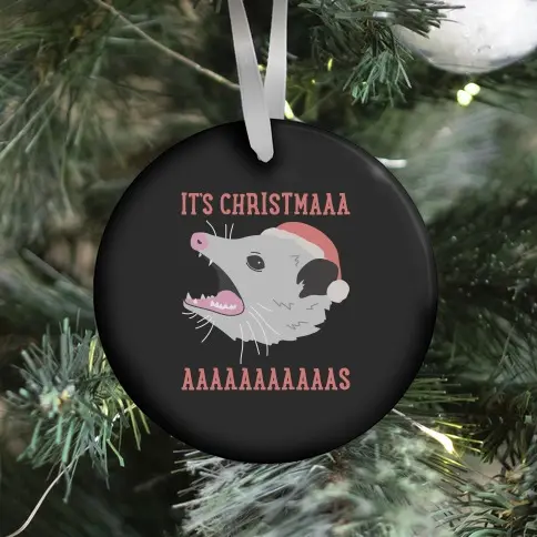 It's Christmas Screaming Opossum Ornament Perfect And Unique Gifts For Family On Christmas Holiday