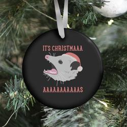 It's Christmas Screaming Opossum Ornament Perfect And Unique Gifts For Family On Christmas Holiday